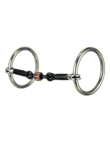& Copper 3-piece Mouth With Roller 7/16" | Direct Reining Snaffle Bit For Horses