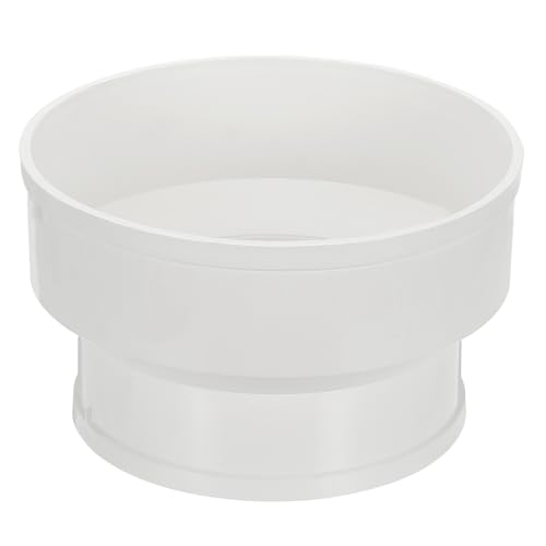 PATIKIL 10" to 6" Duct Reducer, PVC Pipe Increaser Adapter Ducting Airflow Tube Pipe Fittings for DWV (Drain, Waste and Vent) Ventilation Ducting, White