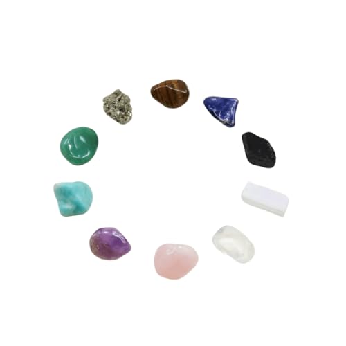 Kit de Cristais para Iniciantes - Selenita, Cristal de Quartzo, Quartzo Rosa, Ametista, Turmalina Ne