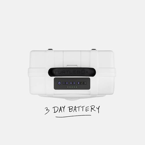 Image of Turtlebox Original Gen 3: Portable Outdoor Bluetooth Speaker - Ultra-Loud (120dB), Waterproof (IP67), Rugged, Impact-Resistant, 3-Day Battery | Party Mode: Unlimited Pairing for Stereo Sound, White