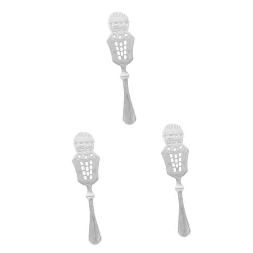PartyKindom 3pcs Decorative Absinthe Spoon Dripper Stainless Steel Absinthe Filter Bar Supply
