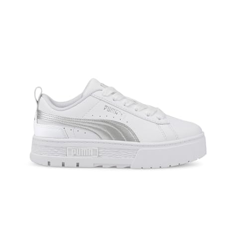 PUMA Kids Girls Mayze Metallic Lace Up Sneakers Shoes Casual - White