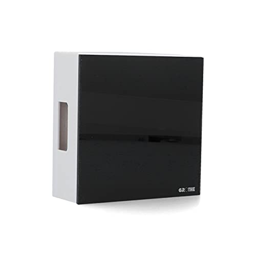 Unitec 47225 - Gong Bitonale, Modello Luna, Con Piastra Di Vetro, Colore: Nero