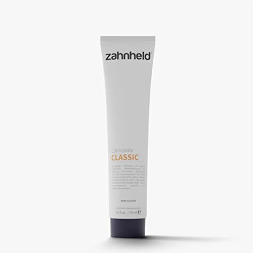 ZAHNHELD Zahnpasta CLASSIC (1x 75ml Tube), Zahncreme mit Kurkuma und Kokosöl, Vegan, Fluoridfrei, Naturkosmetik Cover