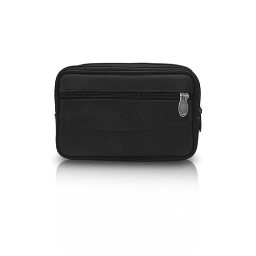 WisePoint Pochette de ceinture étanche avec fermeture éclair multifonctionnelle pour randonnée, téléphone portable, clé de voiture, porte-cartes - Noir...