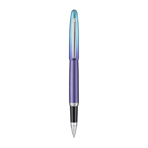 Image of Sheaffer Expressions VFM 9430 Blue and Purple Pearlised Gradient Rollerball Pen with Chrome Plated Trims