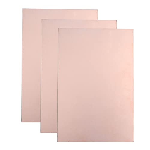Yxq 3Pcs 150X100Mm Copper Clad Board, Double Sided Fr-4 Clad Coated Circuit Board Prototype For Test #TOP25