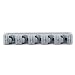 ForHauz Broom Holder with 5 Holding positions & 6 Hooks, Easy Wall Mount Storage for Organizing Garage or Closet