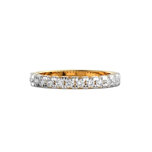 Bague moissanite argent sterling 925 plaqué or pour femme élégante