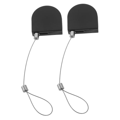 Kisangel 2 Pezzi Lucchetto Installazione Facile Retrattile con Cavo Telescopico Antifurto in Acciaio e Plastico per Gioielli per Esposizioni e Negozi di Gioielleria