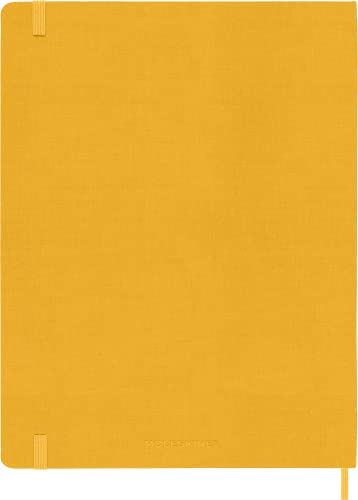 Carnet Moleskine Classic papier ligné grand format XL jaune orangé
