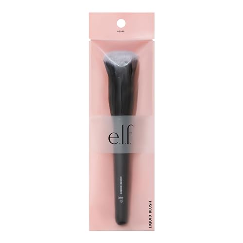 e.l.f. Camo Liquid Blush Brush, Angled Blush Brush Ideal For Applying & Blending Colours On Cheeks, Soft, Dense Bristles