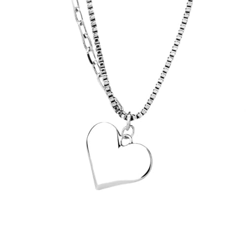 Collier cœur cercle bijoux rond pour femme aux finitions polies miroir haute joaillerie
