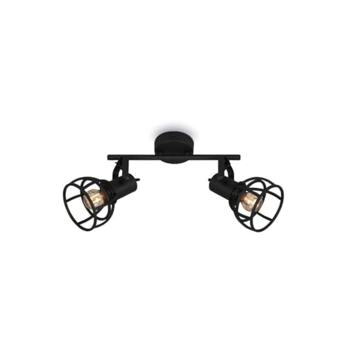 Plafonnier rétro orientable spot de plafond rustique noir - 2