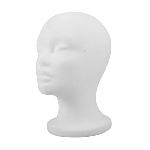 WOFASHPURET Foam Mannequin Head for Wig Display Lightweight Hair Model Holder for Hats and Accessories Durable Foam Head for Styling Wigs for Retail and Events