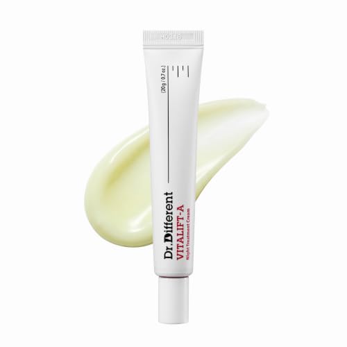 Dr.Different VITALIFT-A Retinal 0.05% - Anti-Aging And Anti-Wrinkle Night Treatment For Lifting And Firming-Face Moisturizer Cream With Vitamin A & Hyaluronic Acid, 0.7oz.