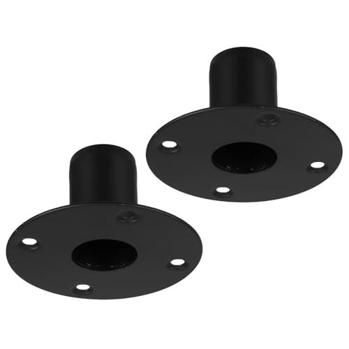 Soportes de altavoz de hierro negro ajustables para montaje en pared interior y salas de juntas