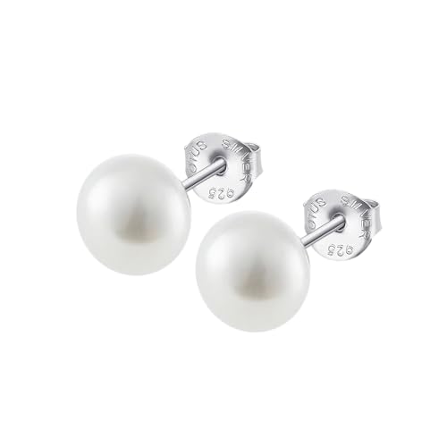 LOTUS SILVER Pendientes Mujer Plata de ley 925   Perla Cultivada   Ligeros, Cómodos y Resistentes   Cierre Seguro de Presión   Special Prices   LP3858 4/2   Aretes Mujer
