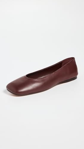 Vince Womens Leah Square Toe Ballet Flat Oxblood Red Leather 11 M | Image 1