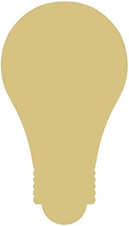 Light Bulb Cutout Unfinished Wood Good Idea Home Everyday Door Hanger MDF Shape Canvas Style 3