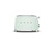 Smeg TSF01PGUK 2 Slice Toaster, Extra Wide Slots, 3 Pre-Set Options, 950W, Pastel Green