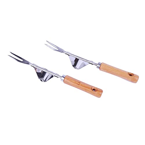 Garneck Desbrozadora Manual de Inoxidable con Ergonómico Herramienta de Jardín Quitar Casa Extractor de Profundas y Resistente Patio