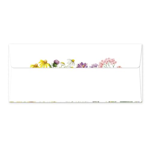 Sobre impreso #10 floral Summer Meadow sobres decorados de 9.5 x 12.6 pulgadas engomados 2