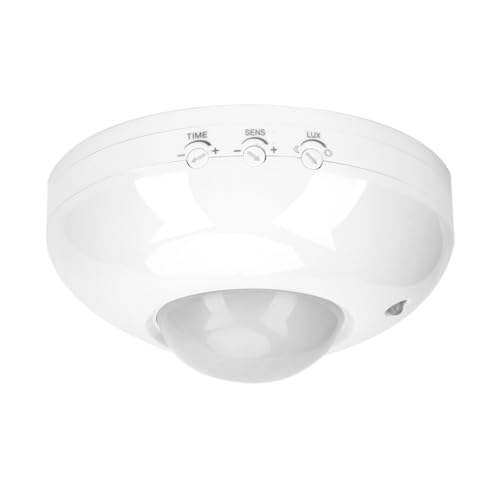 Bewegungsmelder 360 Grad Decke, Akozon Ceiling Mount Motion Sensor, Infrarot Bewegungsmelder Beschäftigungssensor 360° Arbeitsfeld IP20 Wasserdicht 6m PIR LED Deckenleuchte Sensor (Weiß)