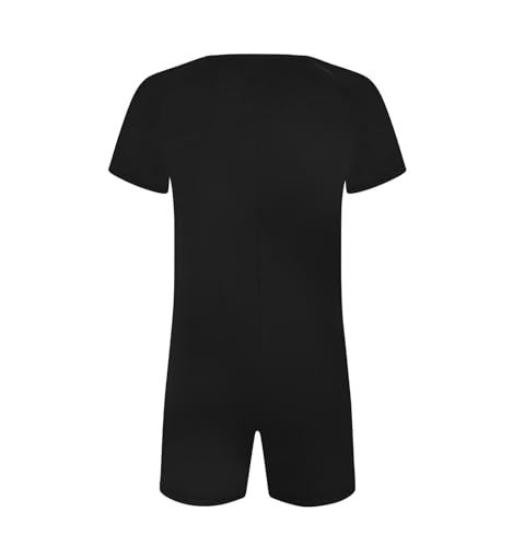 Mens Cotton Onesie Short Sleeve Bodysuit One Piece Pajamas Crotch Snap Shirt Elephant Embroider Romper2