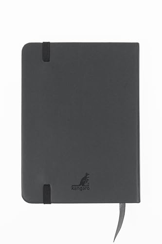 Image of Kangaro Art Sketchbook A6 Cold Grey PU Hard Cover 80 Sheets 140 g Cream Paper with Elastic Band and Ribbon