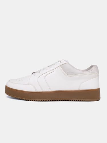 Image of WROGN Men's PU Sneakers | Lace-Up Design | Cushioned Breathable Sole