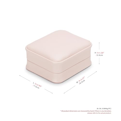 Pink Leather Necklace Jewelry Box - Elegant Gift Case for Necklaces, Pendants & Earrings