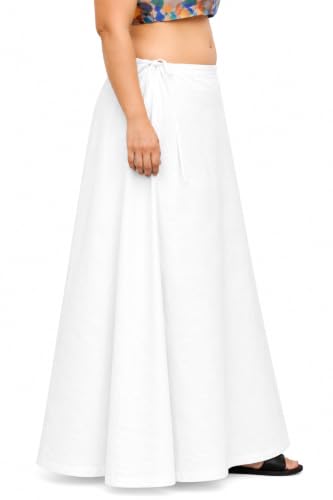 Image of CITIX Pure Cotton Petticoat for Woman Saree | Adujastable Drawstring Waist