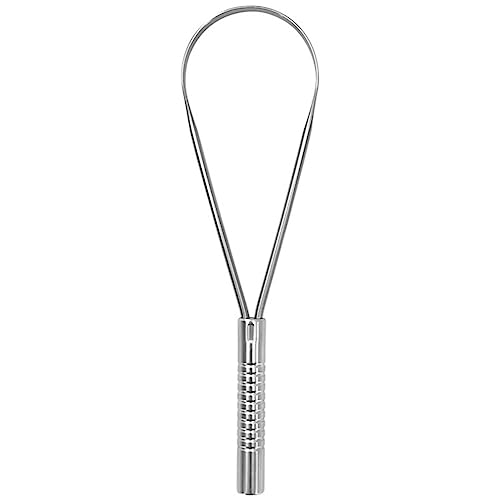 LALAFINA Portable Tongue Scraper for Oral Care Dual-sided Tongue Cleaning Brush Bad Breath for Adults and Boys and Girls Travel-friendly Design