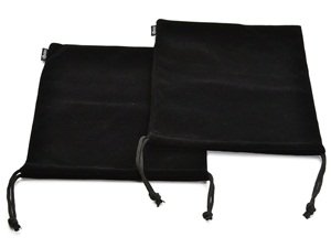Cosmos Set Of 2 Premium Black Travel Carry Drawstring Headphones Pouch Bag #TOP4