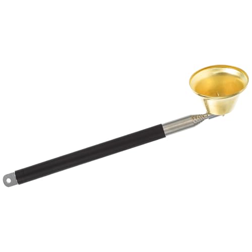 Holibanna Apagavelas Extensible De 6 Niveles De Metal Dorado Forma De Campana Seguro y Portátil para Apagar Mechas Ceremonias Budistas