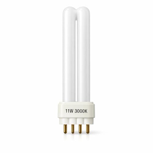 Image of PL-S 11W 4-Pin CFL Lamp, 2G7 Base, 720lm, 3000K Warm White, 10,000 Hour Life, Energy Saving