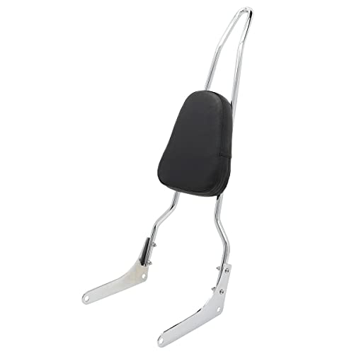 Promise Faster Motorcycle Sissy Bar Backrest + Leather Pad Compatible For Honda CA250 Rebel 250 CMX250 Heavt-Duty