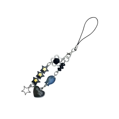 Adorable Fish Beaded Mobile Chain Fashion Heart Statement Pendant for Daily