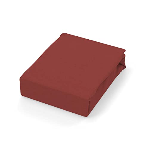 Soleil d'ocre, Flat Sheet, Cotton, 57 Threads, Brick, 180 x 290 cm, Red - Image 2