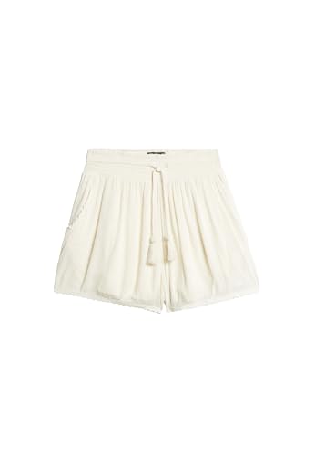 Superdry Damen Vintage Beach Shorts Haferfarben 36