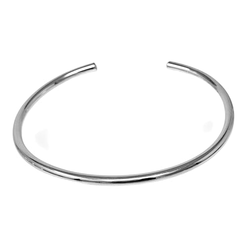 Bracelet Jonc en Argent Massif anti-ternissement pour éviter les allergies de peau
