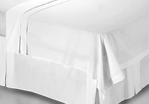 Atlas Twin Flat Sheets White T130 66x104 Inch (12-Sheets) - Hotel, Bed & Breakfast, Condo, Rentals, Home, Hospitals, Churches, Retirement Homes, Clinics, Chiropractors, Bulk Packed Economy