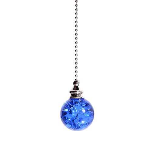 Image of 2 Pcs Decorative Fan Strings Ceiling Fan Extension Pulls Light Fixture Pull Chains Light Pull Chain Extenders Ceiling Fan Pull Chain Pendants Connectors Ornaments with Ball Blue