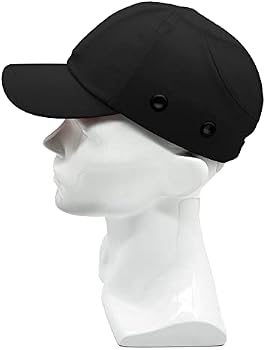 Black Baseball Bump Cap - Lightweight 