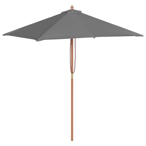 Parasol de jardin en bois sable 150x200 idéal pour repas en terrasse