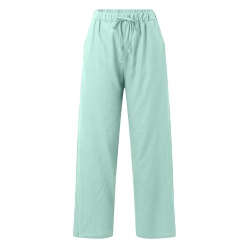 Pantalon d'été léger pour femme en tissu fluide avec taille élastique confortable