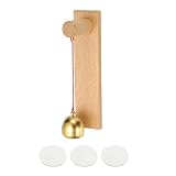 PATIKIL 1 Set Campanello Da Negozio Campana Di Legno Appesa Magnetica Campanello Sonaglio Per Porta Con Adesivo Per Apertura Porta Business Decorazione Quando Si Entra Faggio