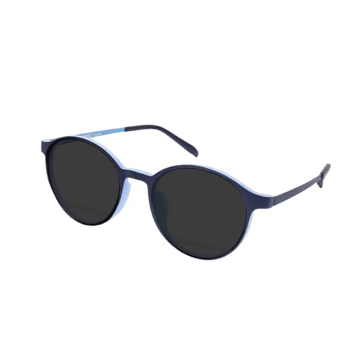Lunettes de soleil rondes légères anti-fatigue oculaire titane UV400