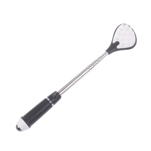 Gratte-dos télescopique noir avec masseur extensible pour soulager les démangeaisons